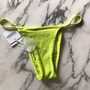 Monday Swimwear small “Barbados” bottoms in key lime